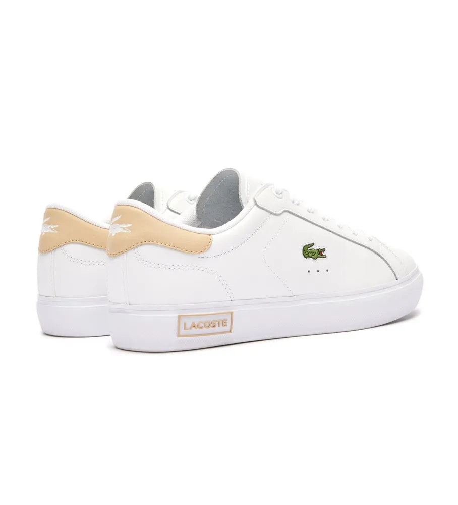 Zapatillas de Piel Powercourt con logo en la lengüeta blanco