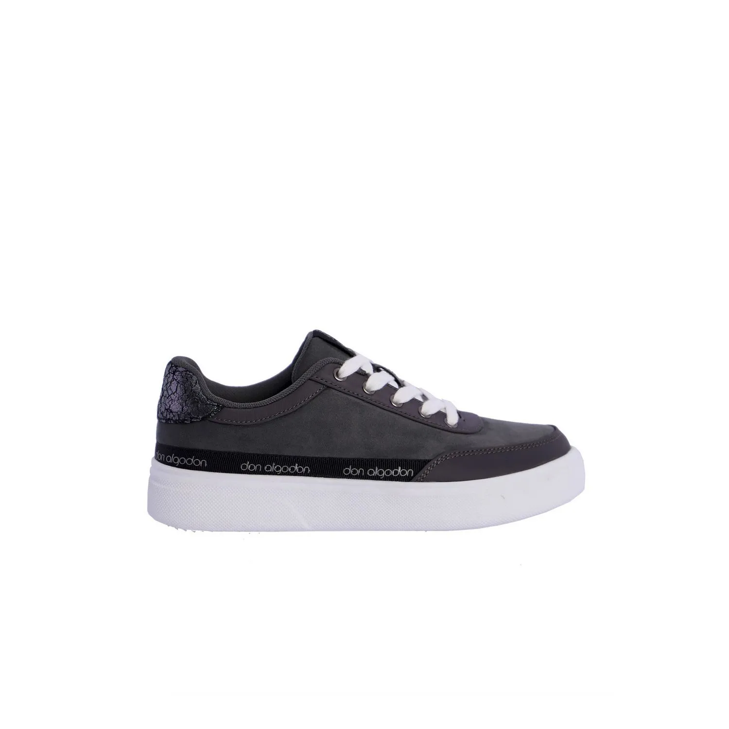 Zapatillas Deportivas De Textil Y Piel Sintética Don Algodon Luz Tacón 3 Cm, Gris (tallas De 38 A 40)