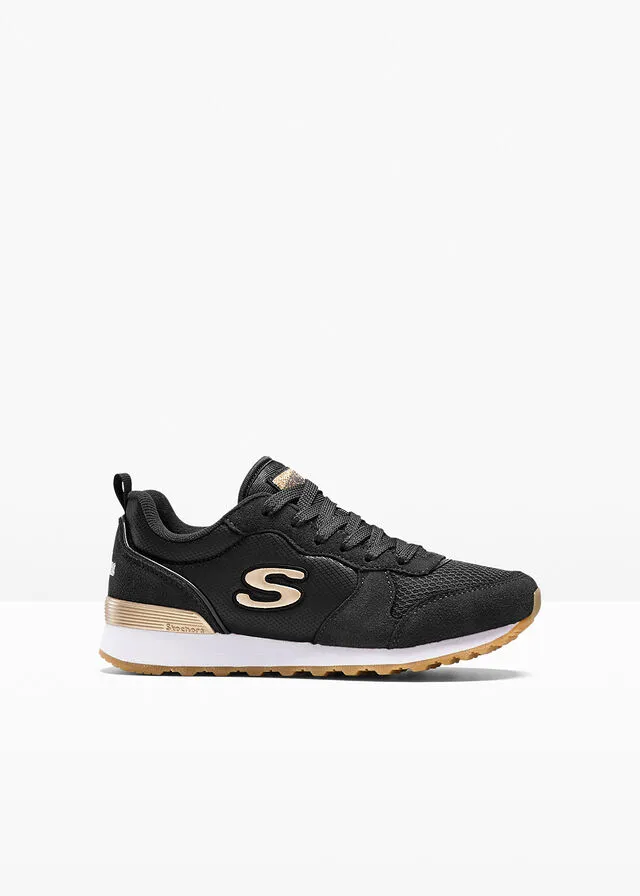 Zapatillas Skechers con espuma viscoelástica Negro-dorado