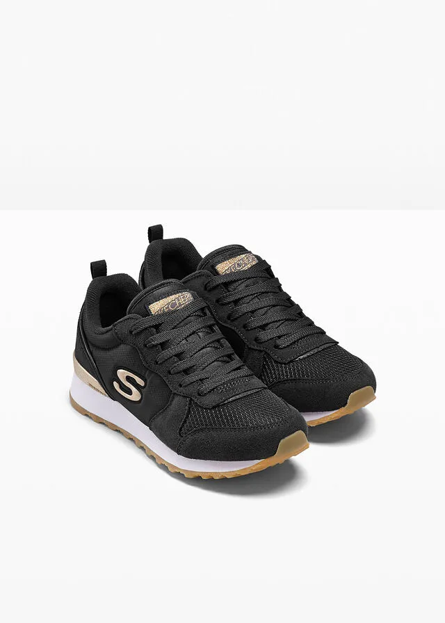 Zapatillas Skechers con espuma viscoelástica Negro-dorado