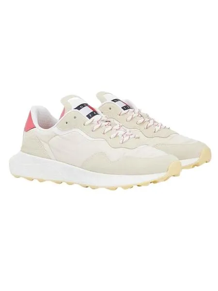 Zapatillas Tommy Jeans New Runner Beige para Mujer