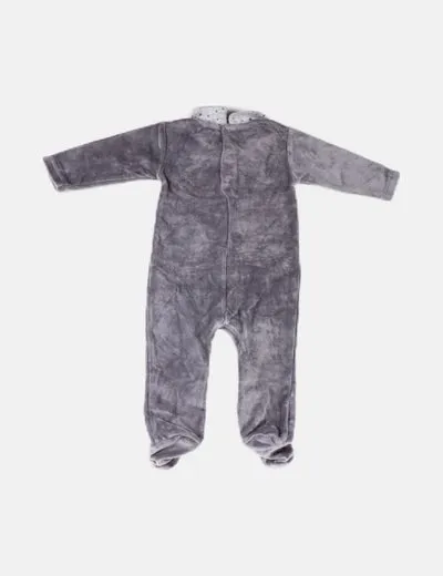 Zara Pijama gris terciopelo